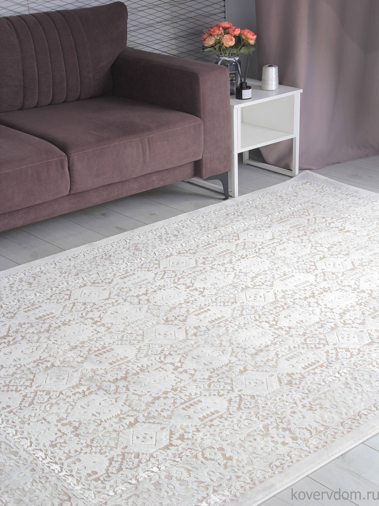 Ковер AMELI 9255A S.BEIGE / P.WHITE