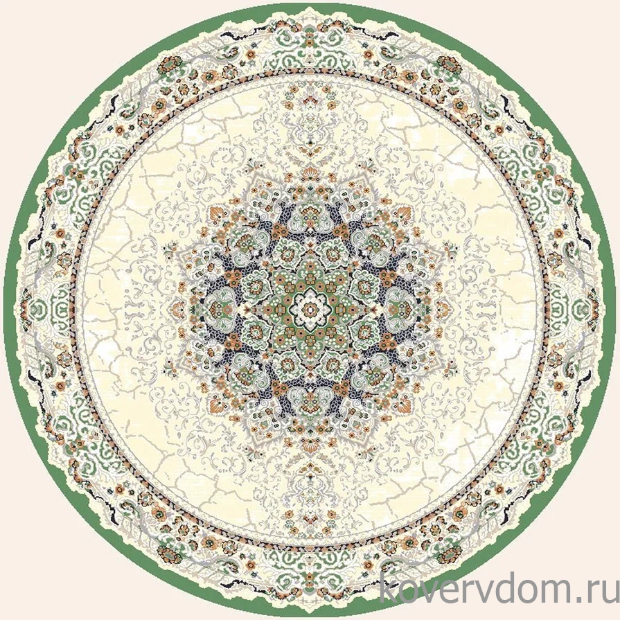 Ковер Amira 4922A D.Blue-L.Grey (зелёный) Круг