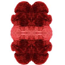 Овчина Новозеландская 4-х шкурная вишня