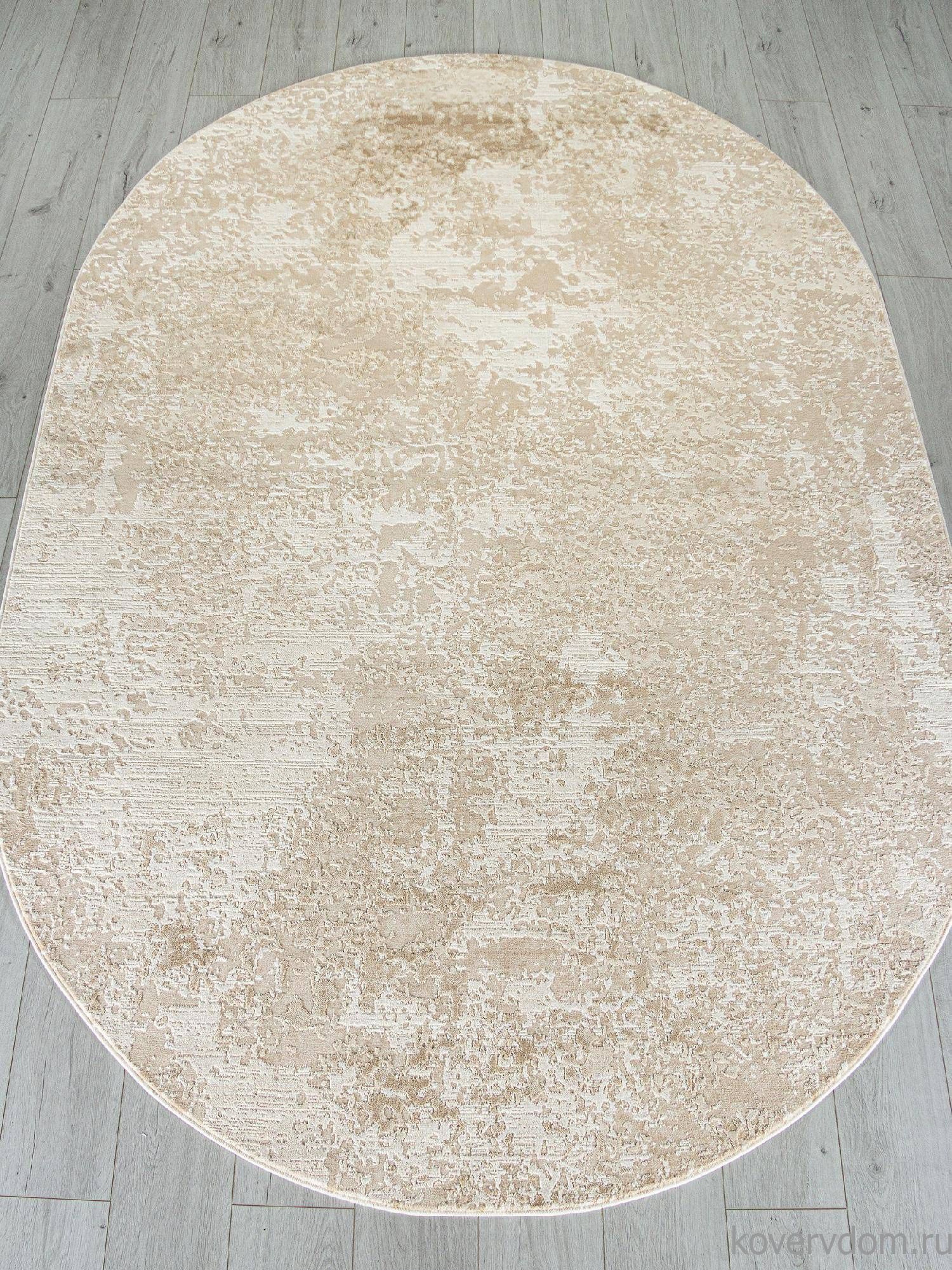 Ковер SIESTA M028A LIGHT BEIGE / BEIGE Овал