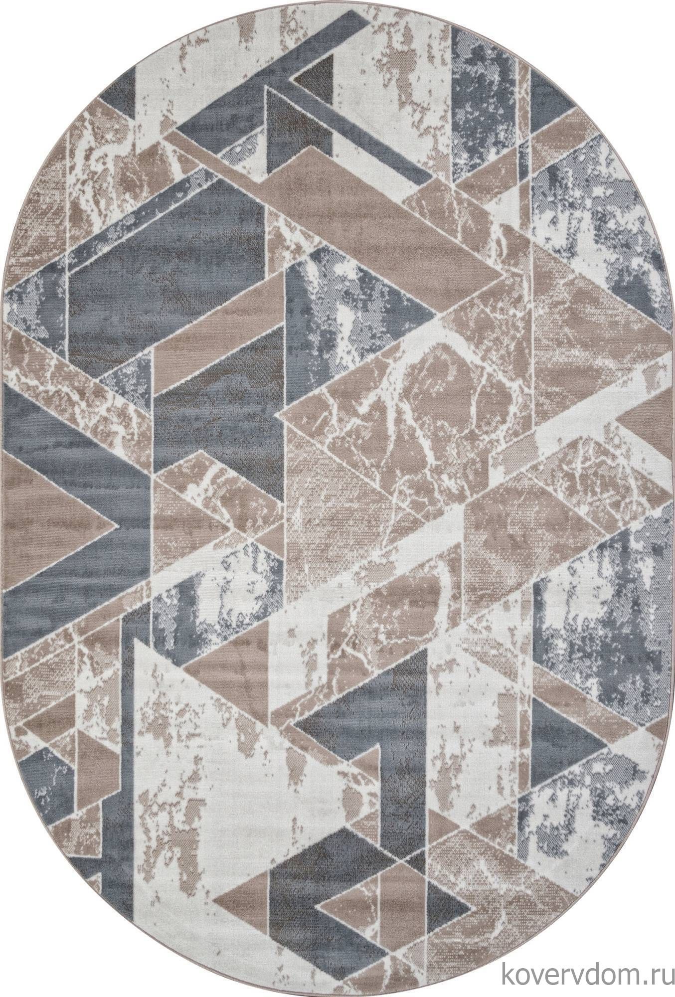 Ковер SIERRA F354 BEIGE-BLUE Овал