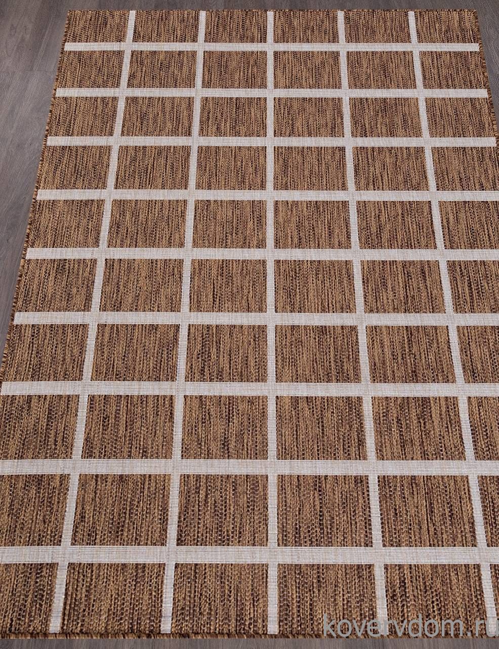 Ковер циновка VEGAS S004 BROWN-CREAM