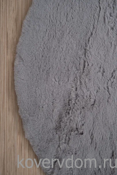 Ковер из искусственного меха Krolik 1000A T9082_GREY круг