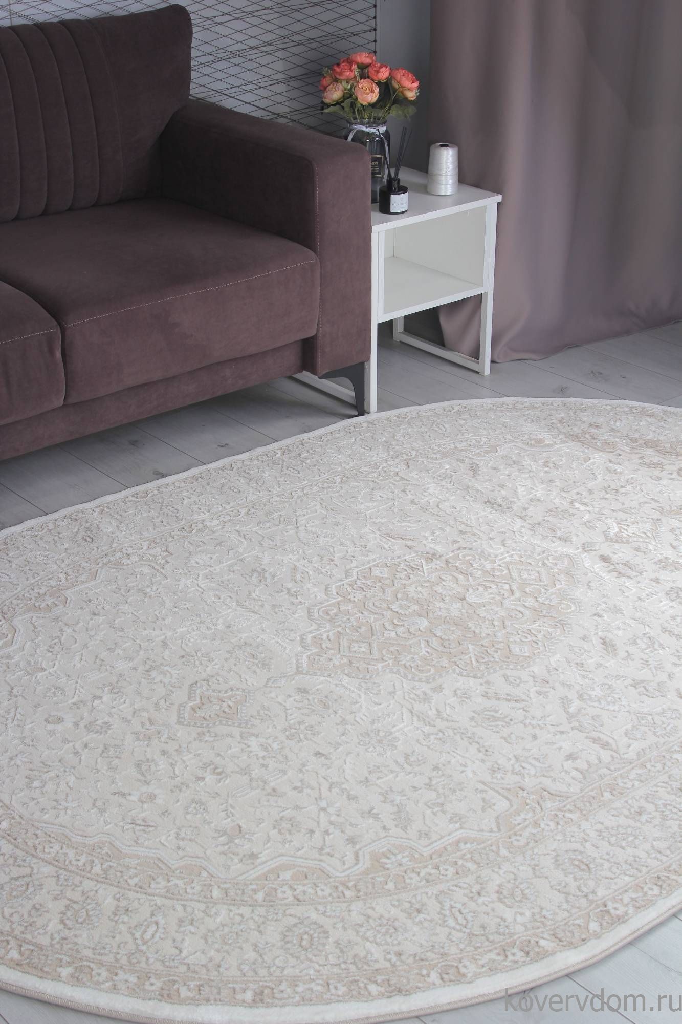 Ковер ARMINA GA073A BROWN / BROWN Овал