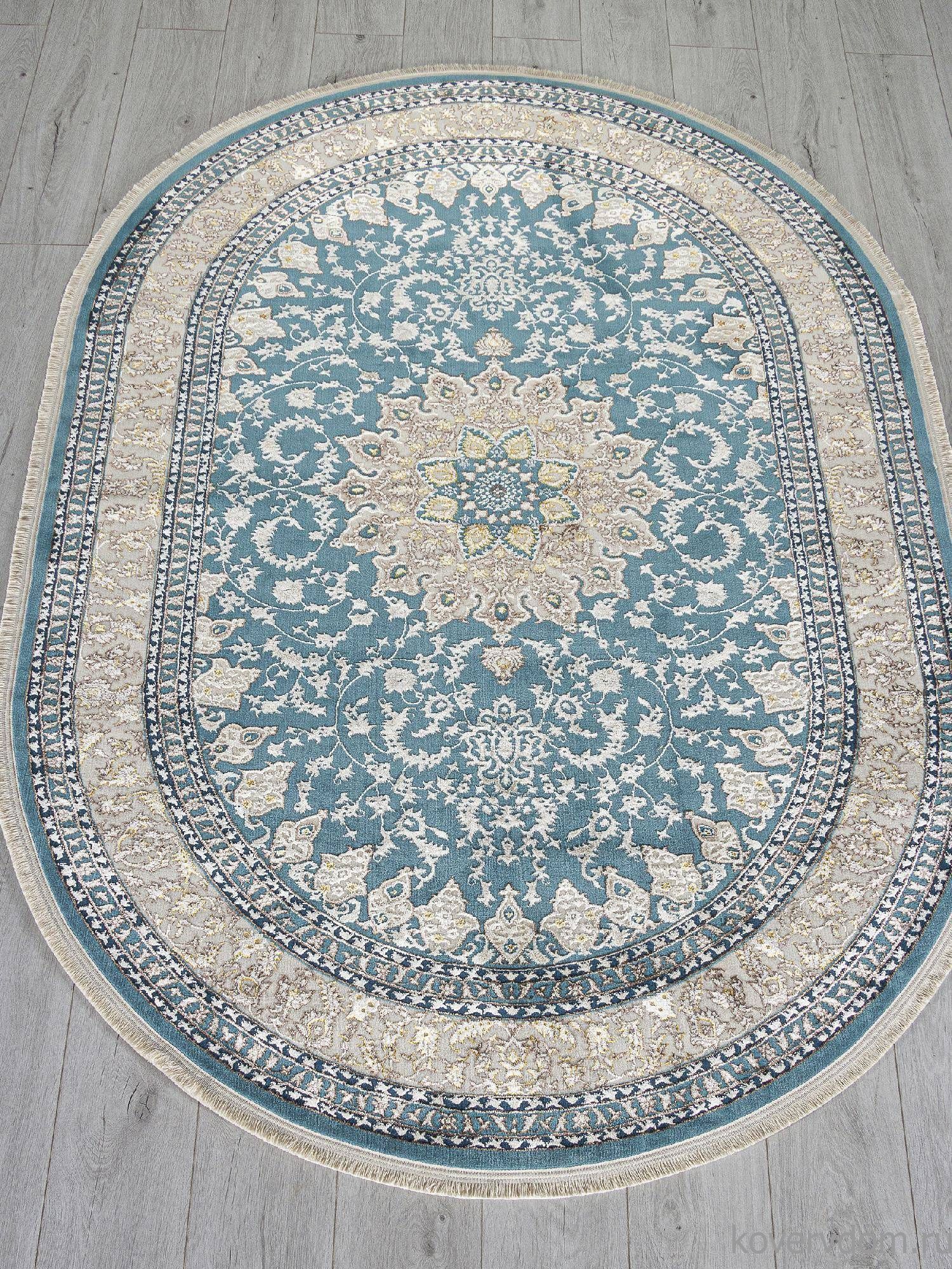 Ковер DELINA M108A BLUE / CREAM Овал