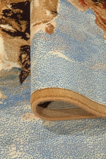 Шерстяной пейзажный ковер Hunnu 6S910 82 бегущие лошади