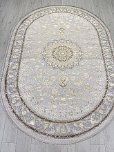 Ковер DELINA A051A LIGHT GREY SHRINK / DARK GREY SHRINK Овал