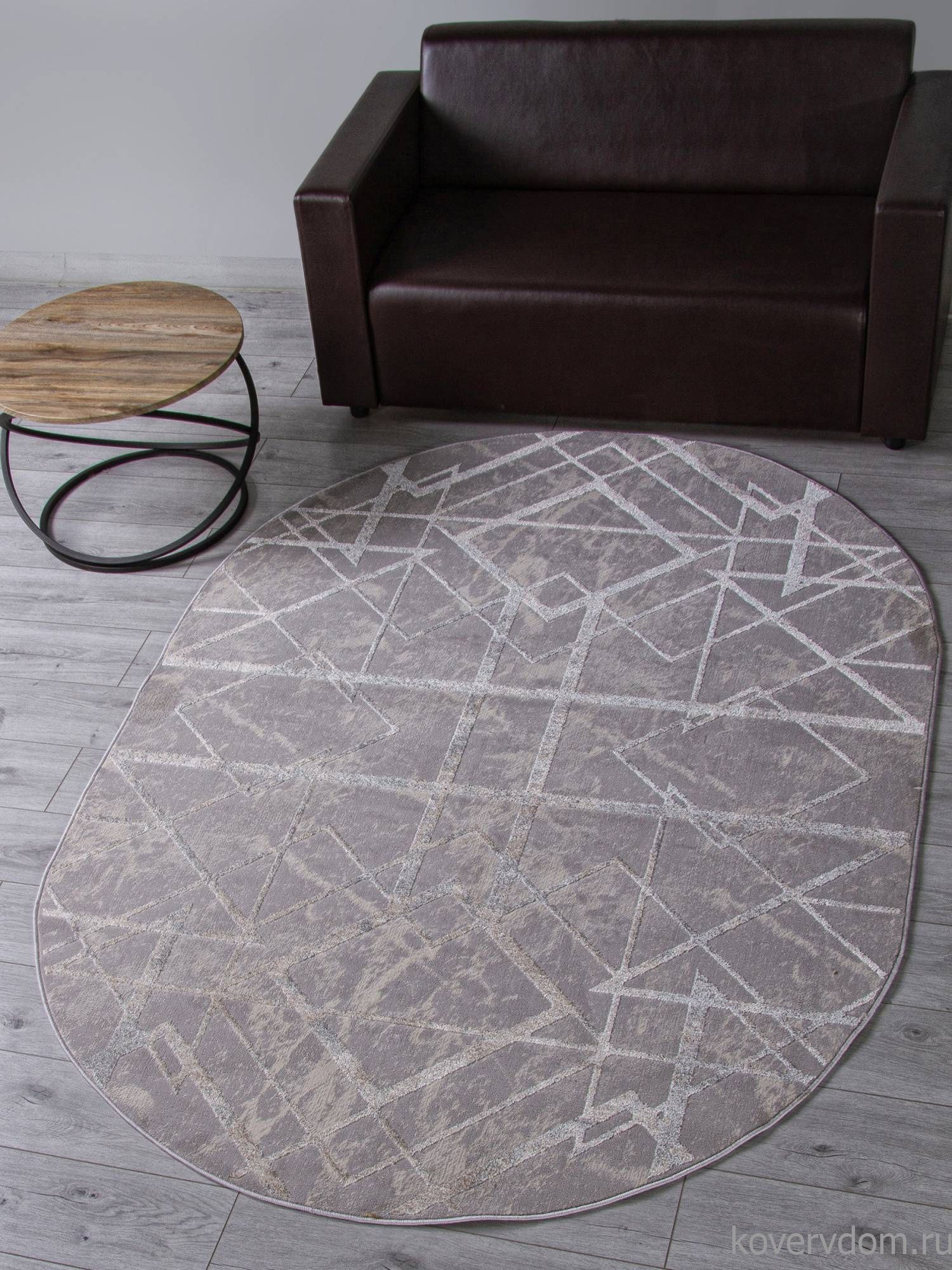 Ковер LIMAN F480 GRAY-BEIGE Овал